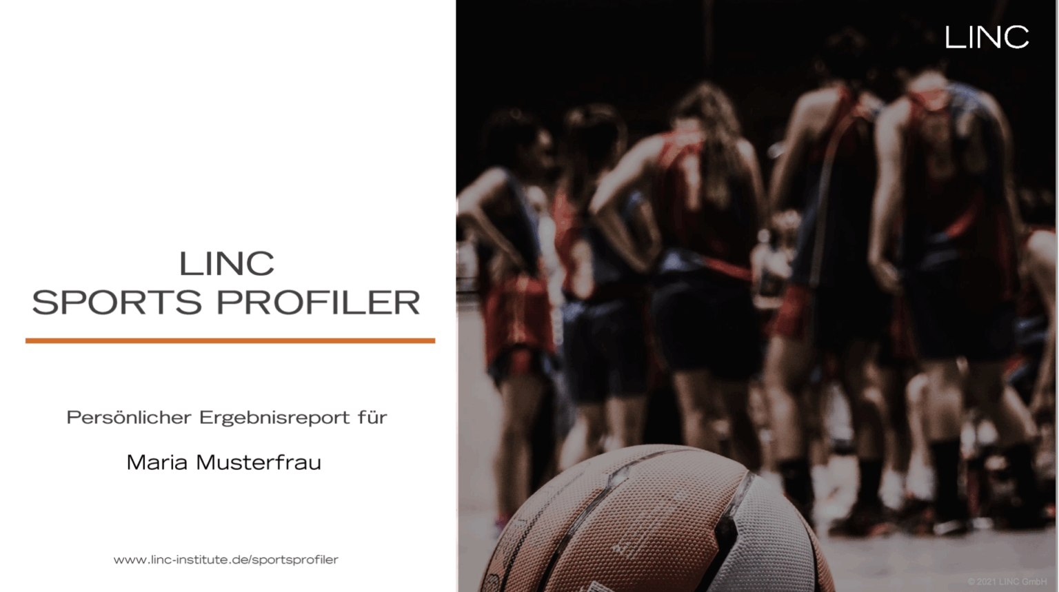Beispielseite Einzelsportler Profiler - Deckblatt