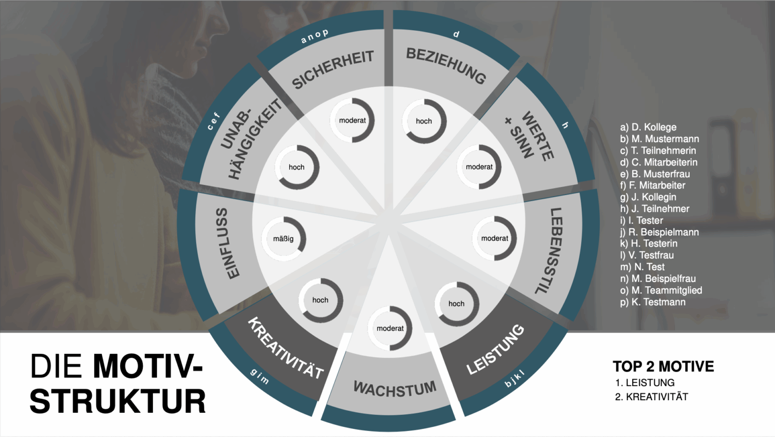 Beispielseite Operative Teams - Motivstruktur